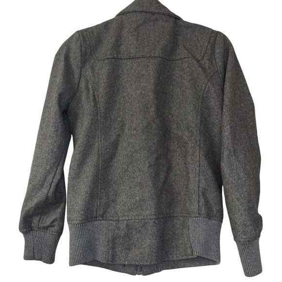 Dollhouse Woolblend Y2K Gray Button Up Zip Sweater Jacket Women’s M Winter Warm - Picture 2 of 13